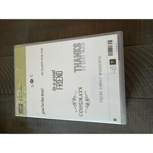 Stampin’ Up Simply Wonderful wood block rubber stamp set